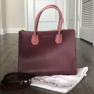 Michael Kors Medium 3Color Pebbled Leather Satchel
